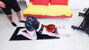 Chloe does cardio with her coach