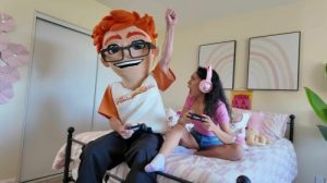 Gamer Girl Sarah Lace Grinds with Porn Dude