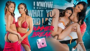 “Let Me Fuck, Too!” Vacation Threesome – Jade Kimiko & Lana Violet